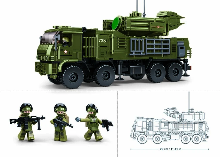 Klocki Konstrukcyjne Sluban Pantsir S1S 659 el Auto Rakiety Dzień Dziecka
