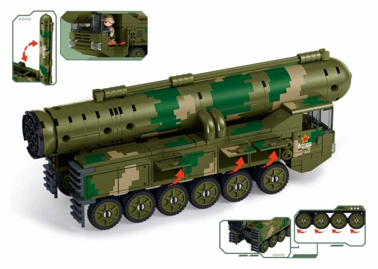 Klocki Konstrukcyjne Sluban Pojazd Rakietowy DF-41S 186 el Dzień Dziecka