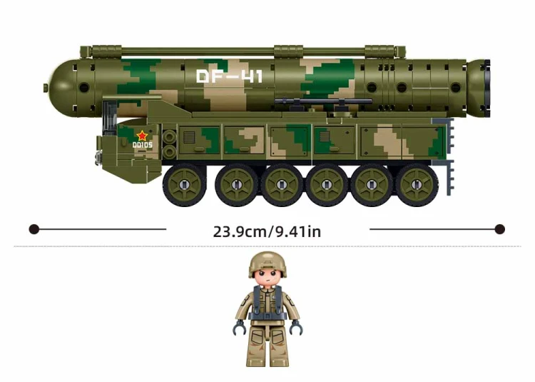 Klocki Konstrukcyjne Sluban Pojazd Rakietowy DF-41S 186 el Dzień Dziecka