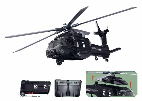 Klocki Konstrukcyjne Sluban Helikopter Wojskowy Z-20S 382 el Dzień Dziecka
