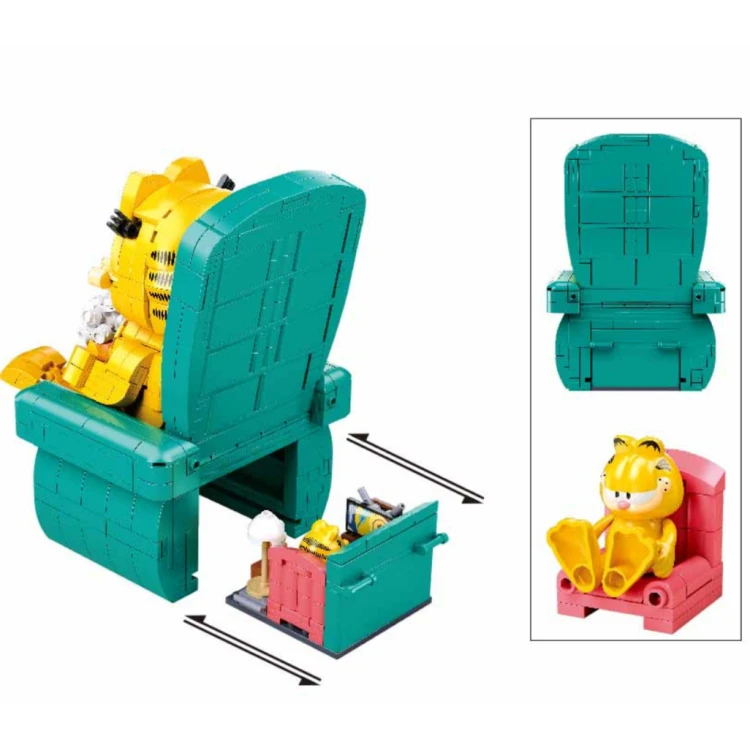 Sluban Klocki Konstrukcyjne Garfield Pleyerid z Kotem 707 el dla Dzieci