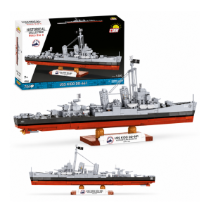 Klocki COBI 4866 Okręt Niszczyciel USS KIDD DD-661 HISTORICAL COLLECTION WWII 706 el