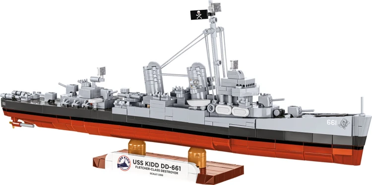Klocki COBI 4866 Okręt Niszczyciel USS KIDD DD-661 HISTORICAL COLLECTION WWII 706 el
