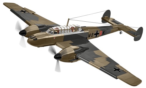 Klocki COBI 5777 Myśliwiec Samolot Messerschmitt Bf 110C HISTORICAL COLLECTION WWII 578 el.