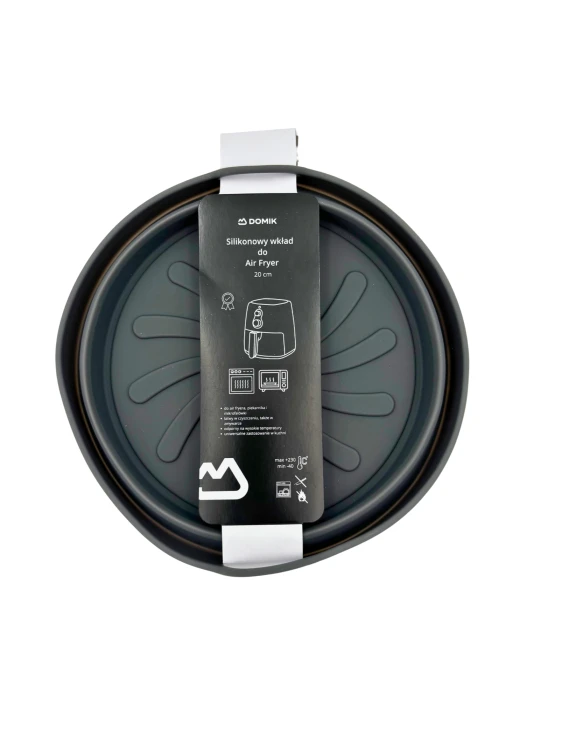 Wkład silikonowy Domik do Air Fryer okrągły 20 cm koszyk do frytkownicy