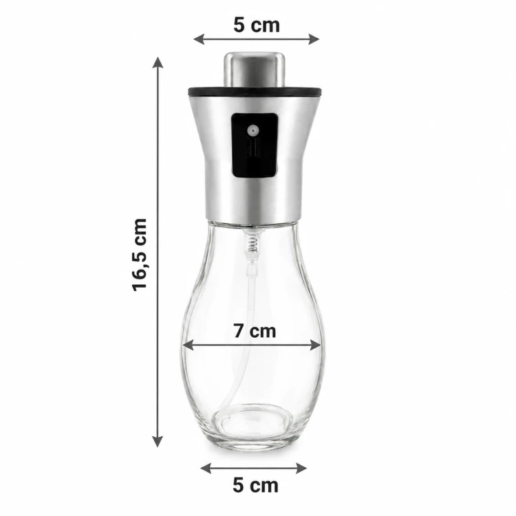 Spryskiwacz szklany do oliwy oleju i octu 200 ml dozownik rozpylacz kuchenny