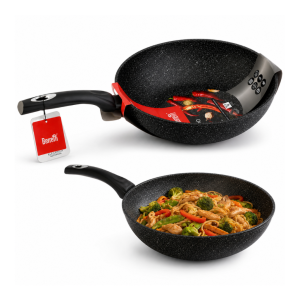 Patelnia głęboka Tivano wok 28 cm non stick na indukcję do dań azjatyckich domu