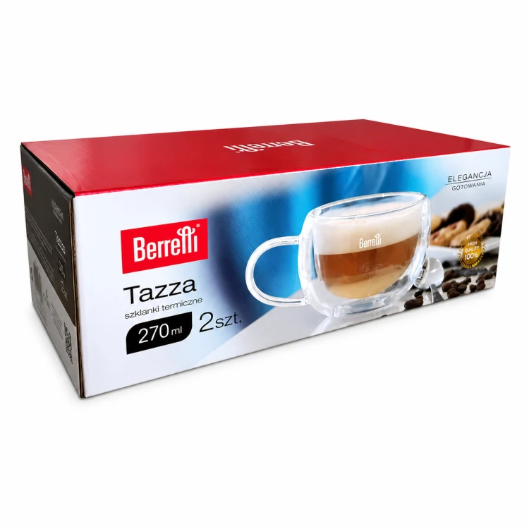 Szklanki termiczne 270 ml zestaw 2 szt podwójne ścianki do kawy i herbaty