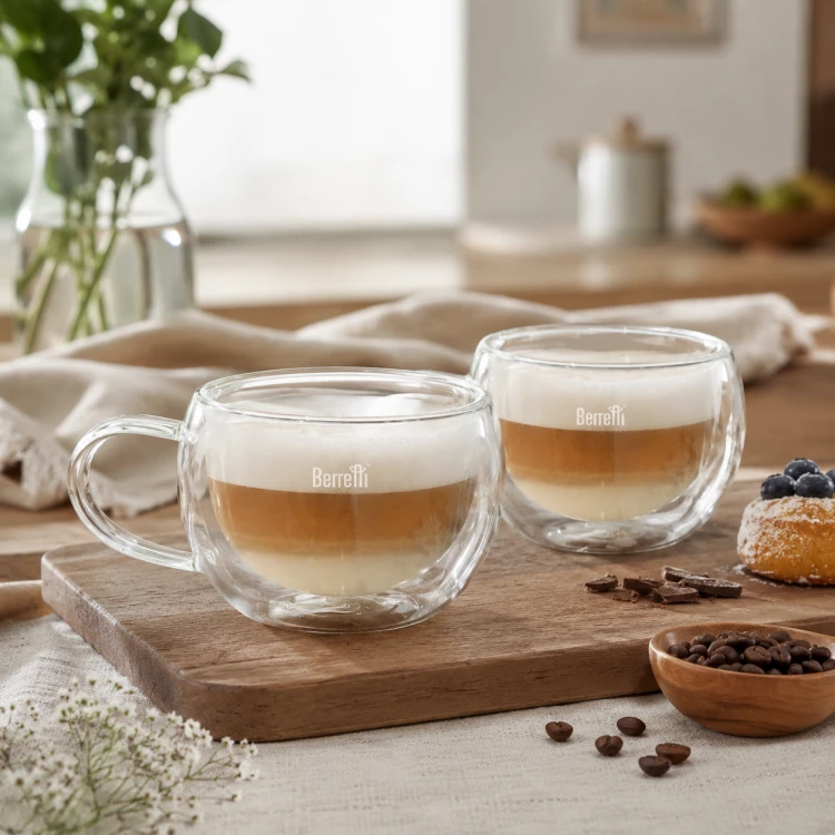 Szklanki termiczne 270 ml zestaw 2 szt podwójne ścianki do kawy i herbaty
