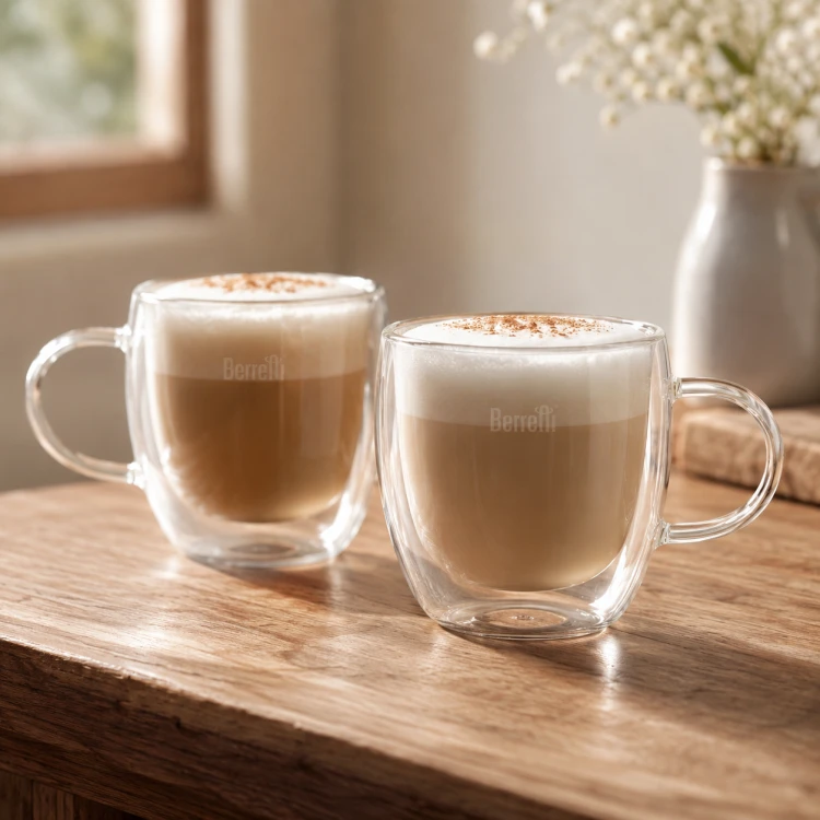 Szklanki termiczne filiżanki 250 ml 2 szt podwójne dno do kawy i herbaty