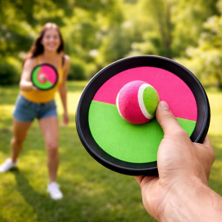 Gra na rzepy Catch Ball paletki z piłką rzucaj i łap plenerowa dla dzieci