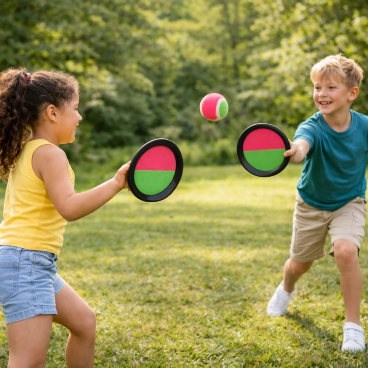 Gra na rzepy Catch Ball paletki z piłką rzucaj i łap plenerowa dla dzieci