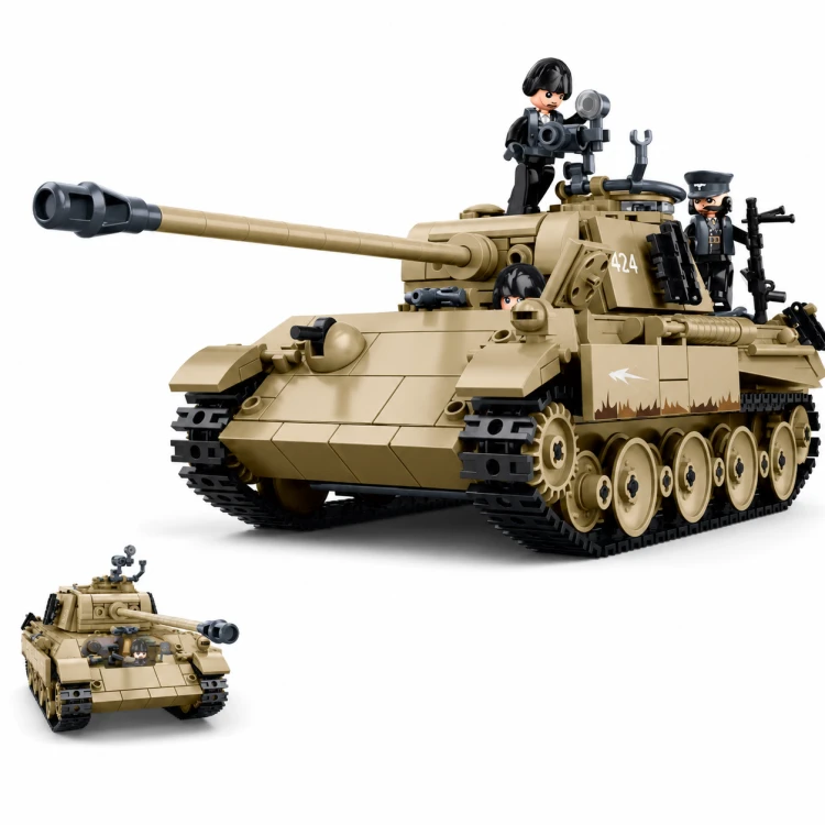 Klocki Sluban Czołg Pantera niemiecki 1:35 883 el Wojsko Armia M38-B1535