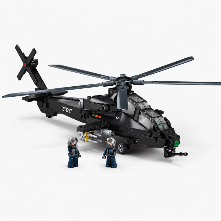 Klocki Sluban WZ-10S helikopter szturmowy śmigłowiec Armia 419 el na prezent