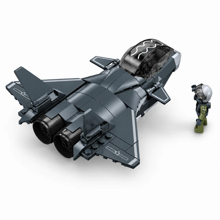 Klocki Sluban Myśliwiec J20BS Stealth Fighter 1:55 samolot 152 el dla dzieci 6+