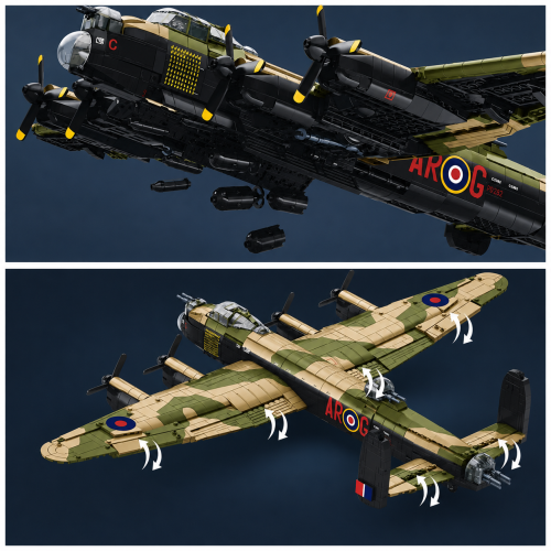 Klocki Sluban Bombowiec Lancaster 1:44 samolot wojskowy 1382 el M38-B1609