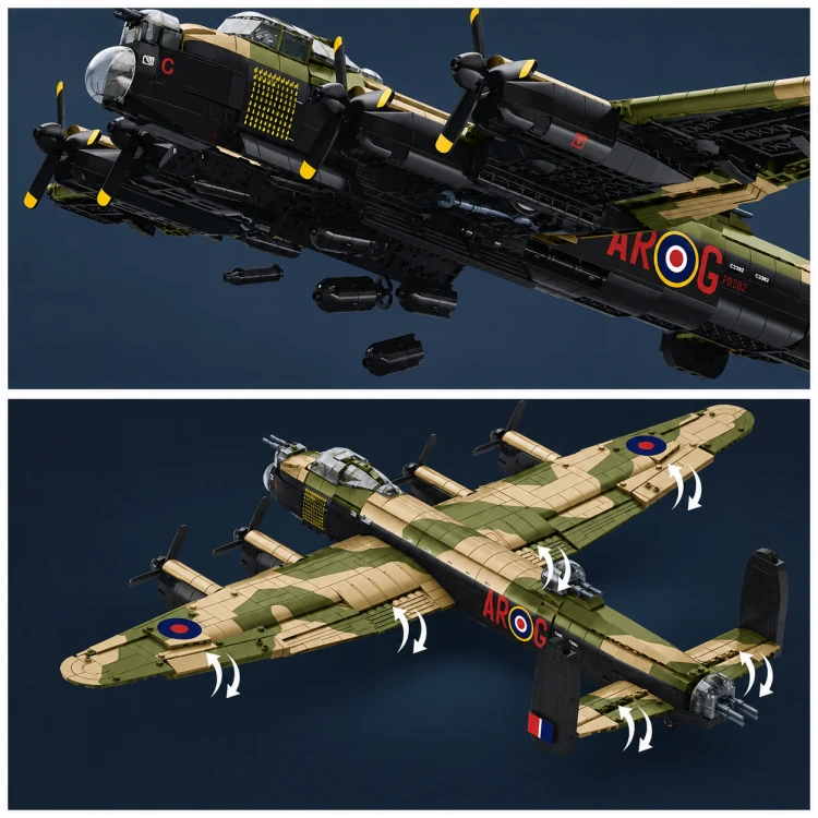 Klocki Sluban Bombowiec Lancaster 1:44 samolot wojskowy 1382 el M38-B1609