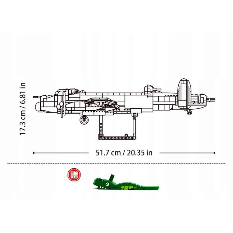 Klocki Sluban Bombowiec Lancaster 1:44 samolot wojskowy 1382 el M38-B1609