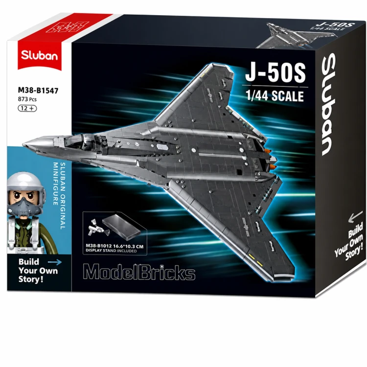 Klocki Sluban Myśliwiec J-50S 1:44 samolot wojskowy 879 el 44,9 cm