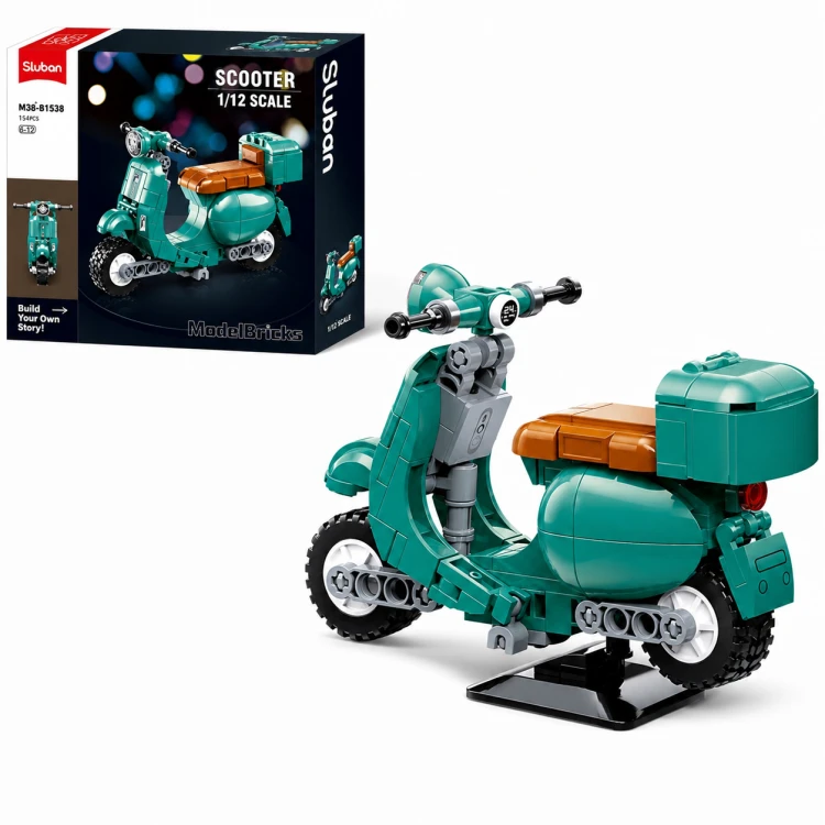 Klocki Sluban skuter Vespa Model Bricks 1:12 161 el motocykl dla dzieci