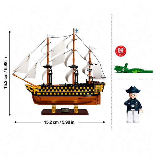 Klocki Sluban HMS Victory żaglowiec okręt statek 1:200 1075 el na prezent