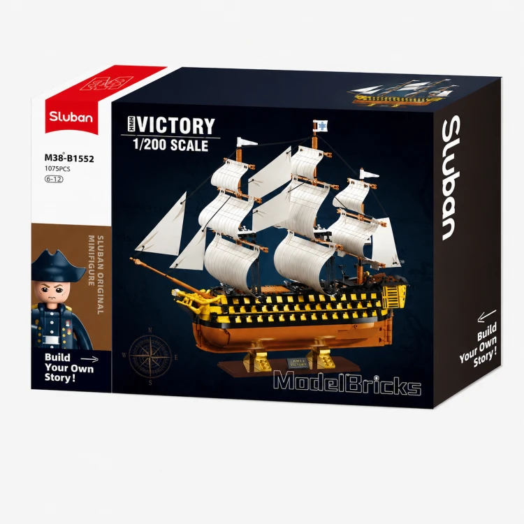 Klocki Sluban HMS Victory żaglowiec okręt statek 1:200 1075 el na prezent