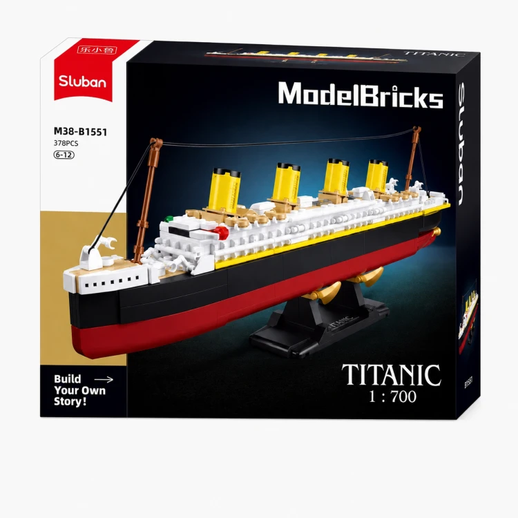 Klocki Sluban Titanic 1:700 statek transatlantyk 376 el 38,5 cm na prezent