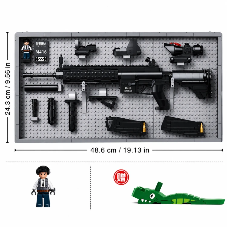 Klocki Sluban M416 Sniper karabin snajperski 1:2 1086 el model dla dzieci