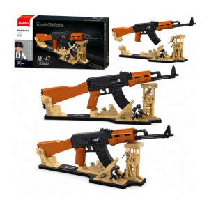 Klocki Sluban AK-47 karabin model 1:2 645 el z figurkami 43 cm na prezent