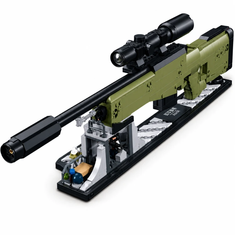 Klocki Sluban AWM Sniper karabin snajperski 1:2 876 el model na prezent