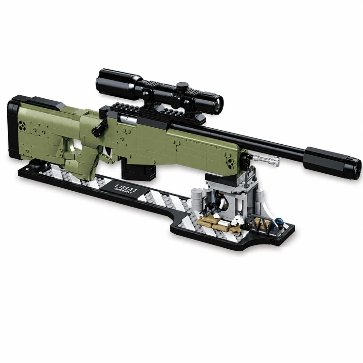Klocki Sluban AWM Sniper karabin snajperski 1:2 876 el model na prezent