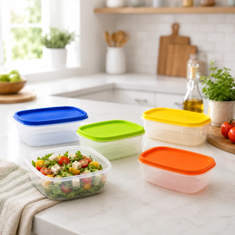 Zestaw 5 pojemników Rainbow BOX na żywność pudełka kuchenne prostokątne