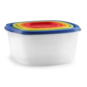 Zestaw 5 pojemników Rainbow BOX na żywność plastikowe pudełka kuchenne
