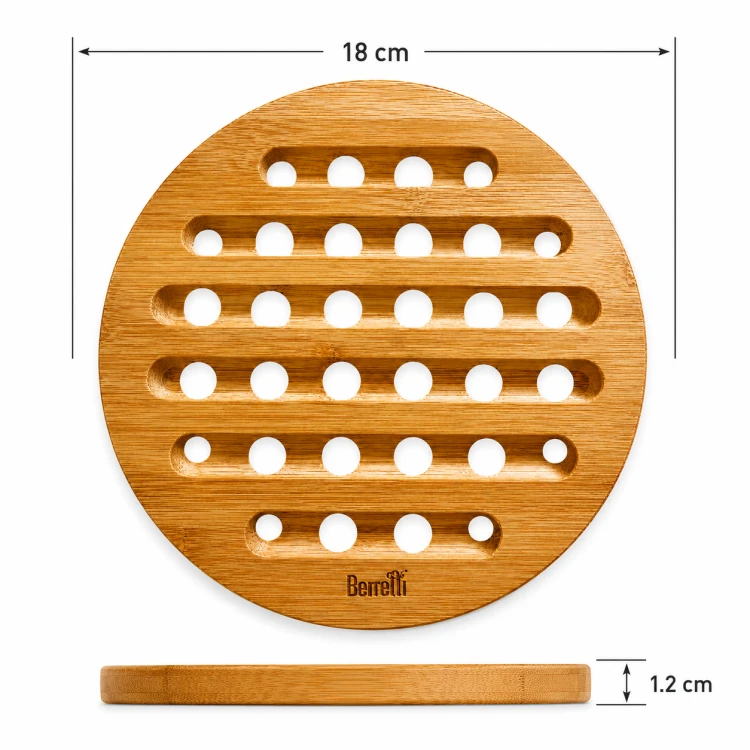 Podkładki bambusowe pod garnek 2 szt 18 cm na gorące naczynia stół