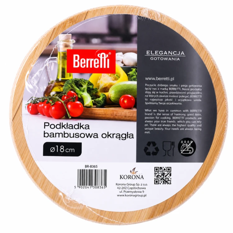 Berretti Podkładka bambusowa - 18cm - 6 szt