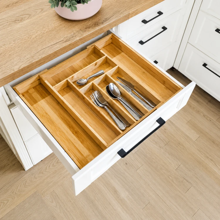 Wkład do szuflady Berretti 52x43x6 cm organizer na sztućce rozsuwany dom