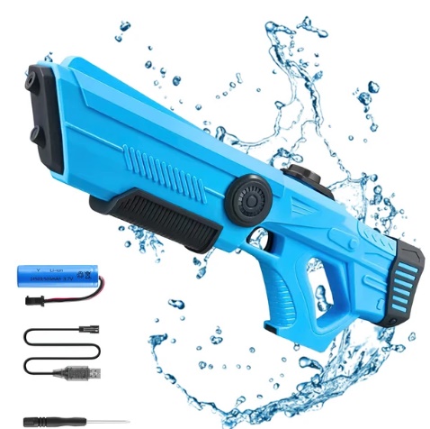 Duży pistolet na wodę elektryczny 50 cm miotacz dla dzieci prezent ogród