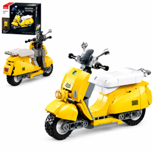 Klocki Sluban Skuter żółty 1:12 Model Bricks 161 el motocykl dla dzieci