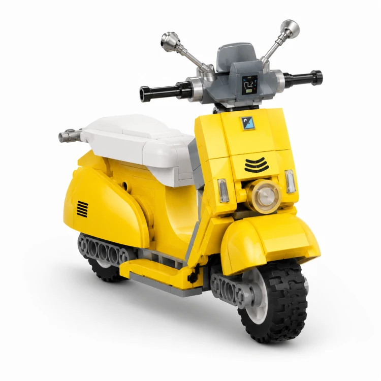 Klocki Sluban Skuter żółty 1:12 Model Bricks 161 el motocykl dla dzieci