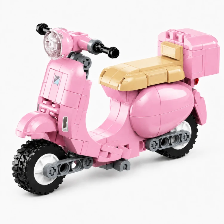 Klocki Sluban Skuter różowy 1:12 Model Bricks 151 el motocykl dla dzieci