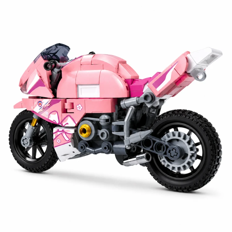 Klocki Sluban Motocykl Sportowy różowy 1:12 Model Bricks 215 el zestaw