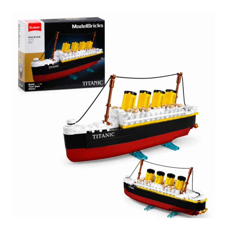Klocki Sluban Titanic 195 el statek pasażerski model do składania prezent