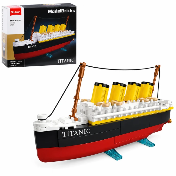 Klocki Sluban Titanic 195 el statek pasażerski model do składania prezent