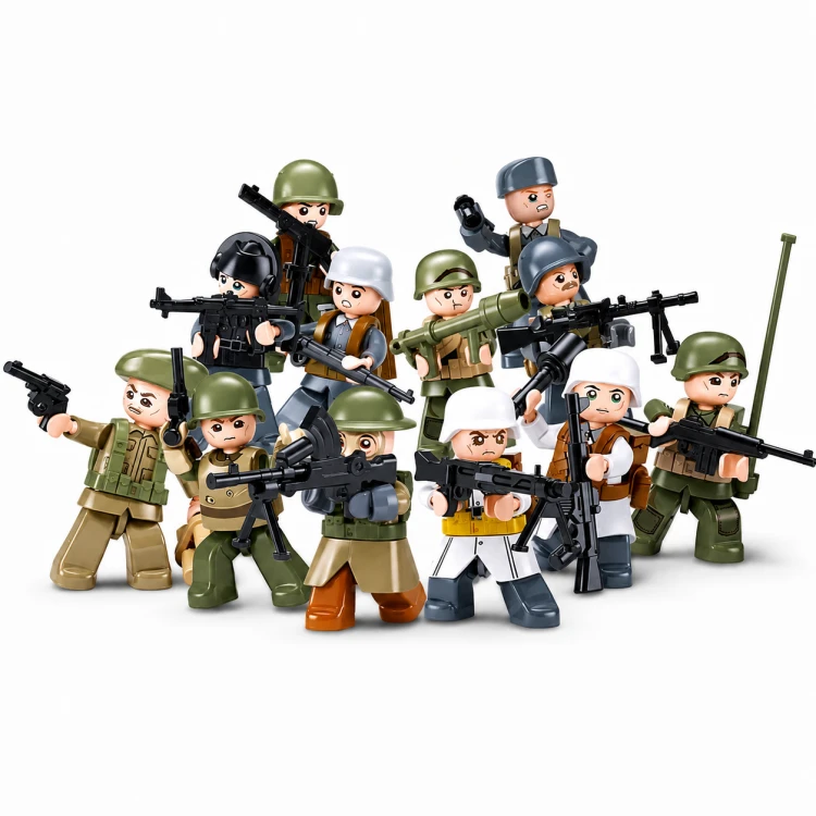 Klocki Sluban Army B1307 figurki żołnierze saszetka niespodzianka prezent