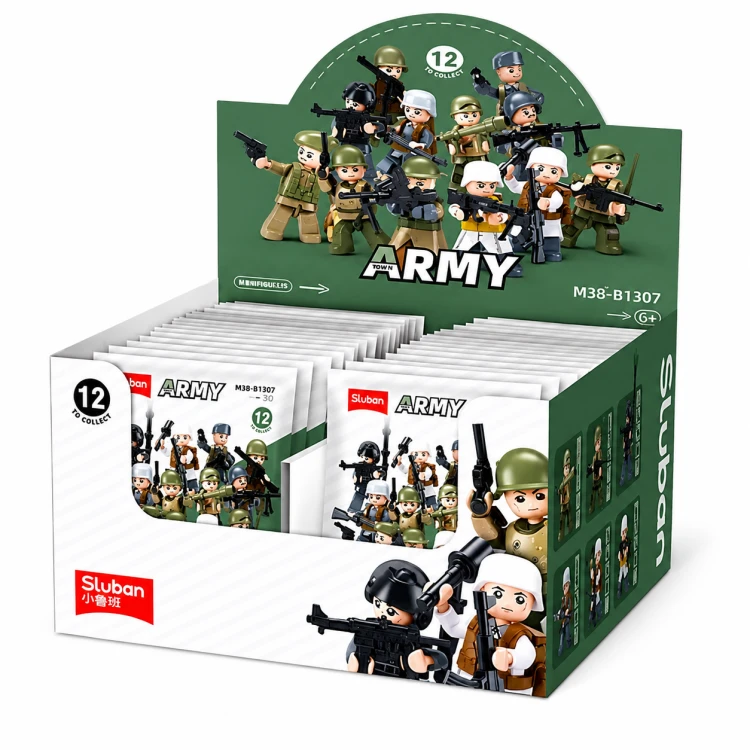 Klocki Sluban Army B1307 figurki żołnierze saszetka niespodzianka prezent