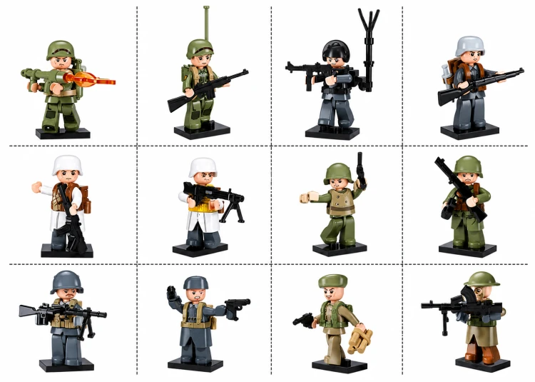 Klocki Sluban Army B1307 figurki żołnierze saszetka niespodzianka prezent