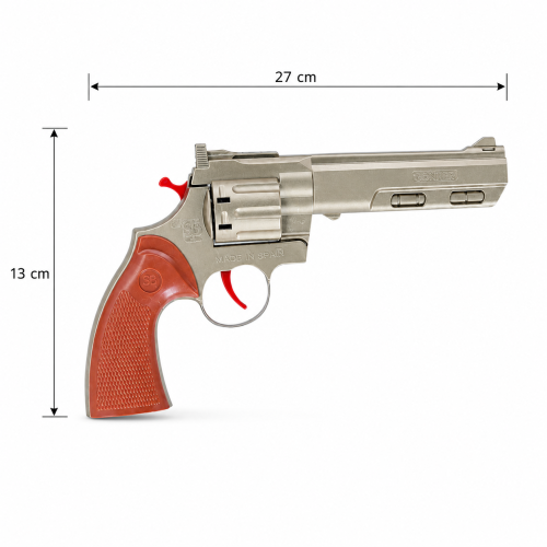 Rewolwer na kapiszony pistolet hukowy 27 cm kowbojski zabawka dla dzieci