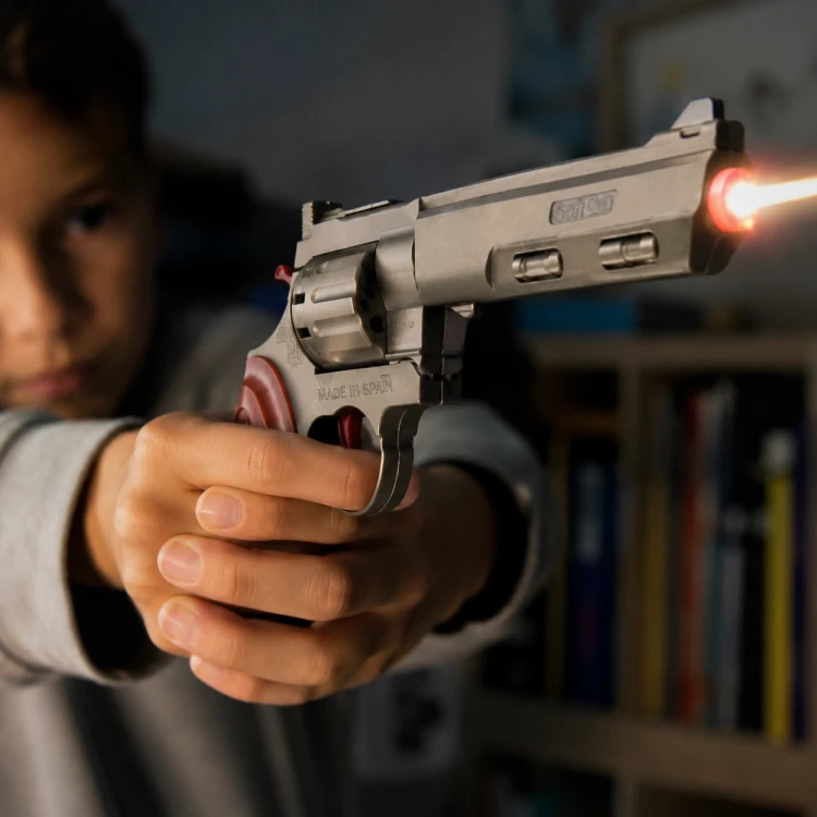 Rewolwer na kapiszony pistolet hukowy 27 cm kowbojski zabawka dla dzieci