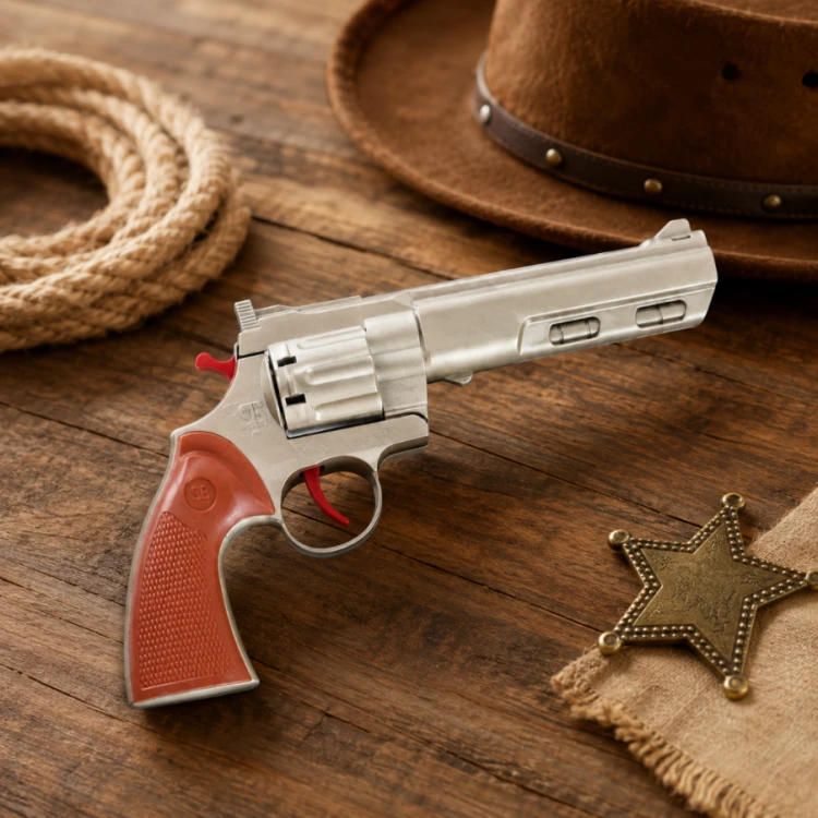 Rewolwer na kapiszony pistolet hukowy 27 cm kowbojski zabawka dla dzieci