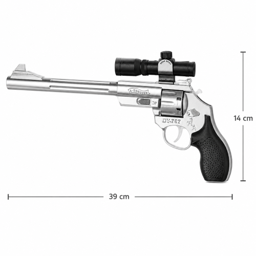 Pistolet rewolwer na kapiszony spłonkę z lunetą kowbojski zabawka dzieci